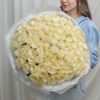 101 белая роза