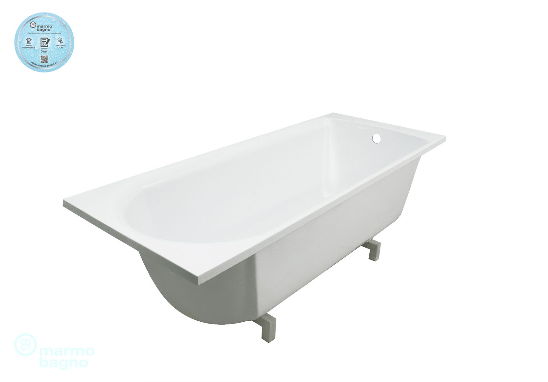 Ванна прямоугольная Marmo Bagno Глория 170х80 цена от 58 550 ₽ Фото Ванна прямоугольная Marmo Bagno Глория 170х80