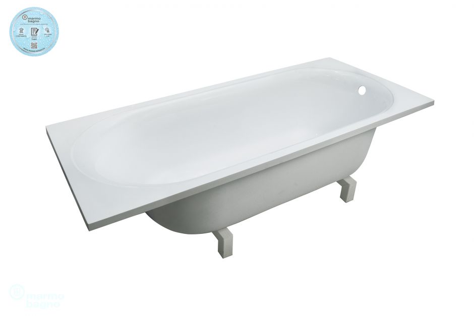 Ванна Marmo Bagno Патриция 180х80 из литьевого мрамора