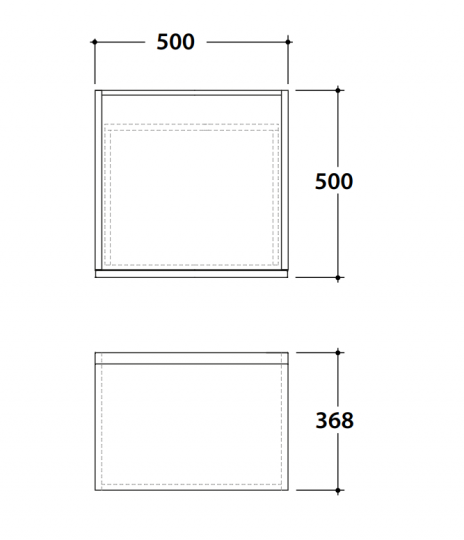 Тумба подвесная в ванную комнату Globo Linea LB3650S 50x50x36,8 схема 2 Тумба подвесная в ванную комнату Globo Linea LB3650S 50x50x36,8 схема 2