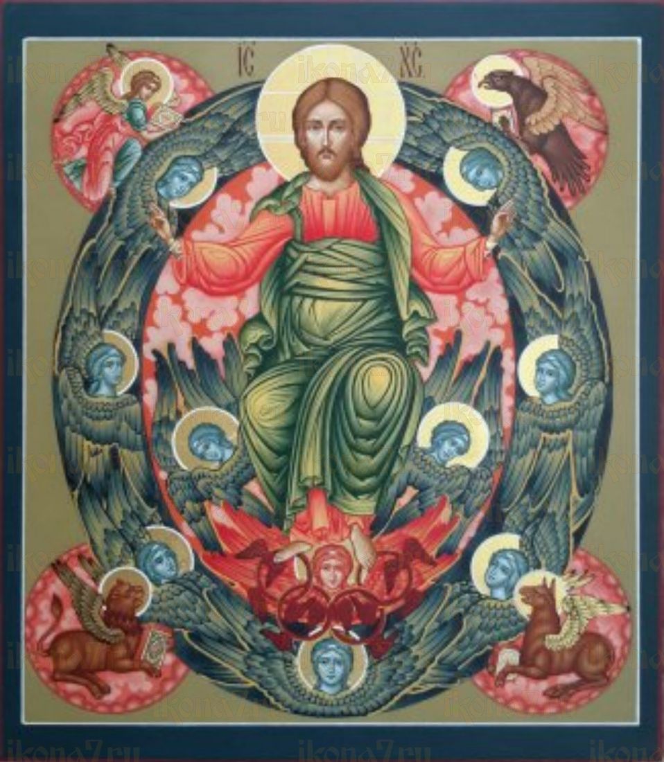 Икона "Спас в Силах": Символ Царства Небесного (рукописная)