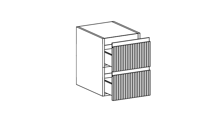 Тумба с выдвижными ящиками Globo Linea LB4935D 35x50x49