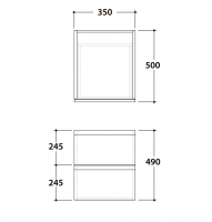 Тумба с выдвижными ящиками Globo Linea LB4935S 35x50x49 схема 2