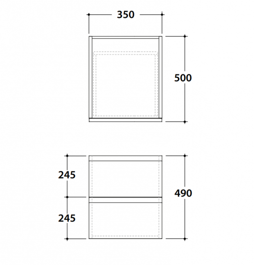 Тумба с выдвижными ящиками Globo Linea LB4935S 35x50x49 схема 2