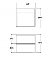 Тумба подвесная в ванную комнату Globo Linea LB4950M 50x50x49 схема 2