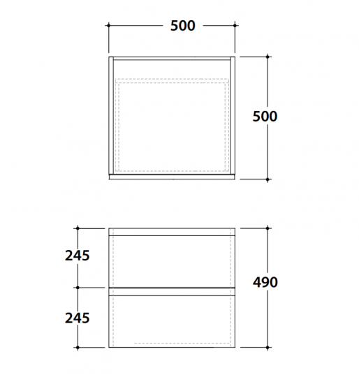 Тумба подвесная в ванную комнату Globo Linea LB4950M 50x50x49 схема 2
