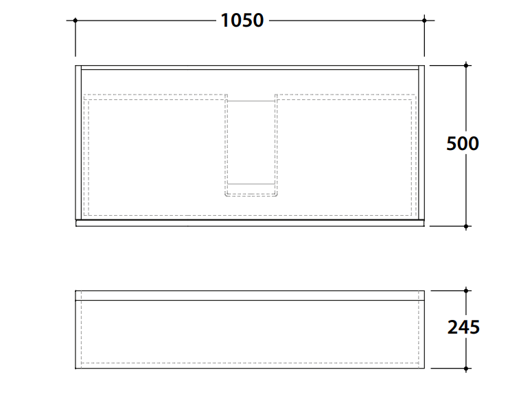 Широкая тумба для ванной комнаты Globo Linea LP24105M 105x50x24,5 ФОТО