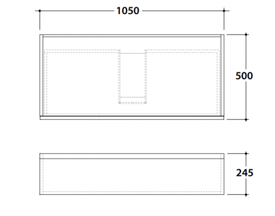 Широкая тумба для ванной комнаты Globo Linea LP24105M 105x50x24,5 схема 2