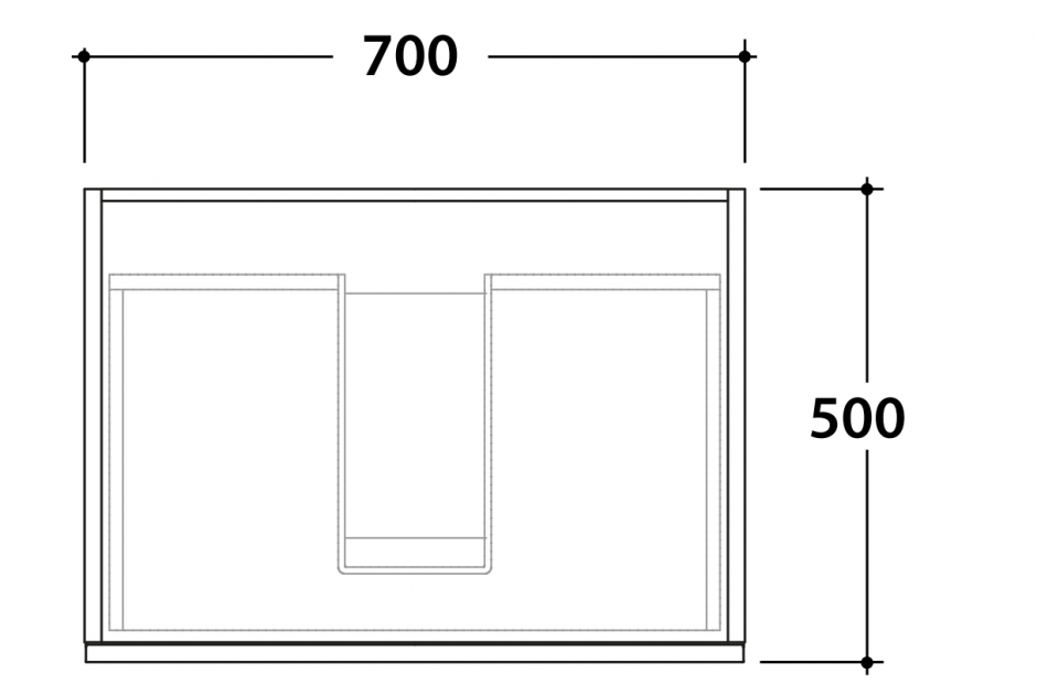 Подвесная тумба с ящиком Globo Linea LP2470D 70x50x24,5 ФОТО
