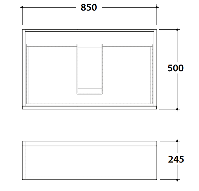 Тумба настенная с выдвижным ящиком Globo Linea LP2485D 85x50x24,5 ФОТО