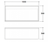 Широкая тумба для ванной комнаты Globo Linea LP36105D 105x50x36,8 схема 2