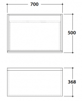 Подвесная тумба с ящиком Globo Linea LP3670S 70x50x36,8 схема 2 Подвесная тумба с ящиком Globo Linea LP3670S 70x50x36,8 схема 2