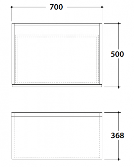 Подвесная тумба с ящиком Globo Linea LP3670S 70x50x36,8 схема 2 Подвесная тумба с ящиком Globo Linea LP3670S 70x50x36,8 схема 2