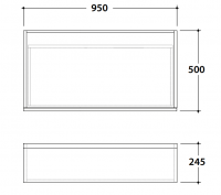 Тумба в ванную Globo Linea LP3695M 95x50x36,8 схема 2 Тумба в ванную Globo Linea LP3695M 95x50x36,8 схема 2