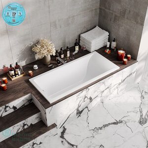 Ванна Marmo Bagno Алесса NEW 170х75 из искусственного мрамора ФОТО