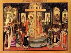 Воздвижение Креста Господня ( рукописная икона  вариант 2)