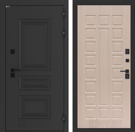 Входная дверь Лабиринт Аляска Лайт - 04 Беленый дуб с терморазрывом