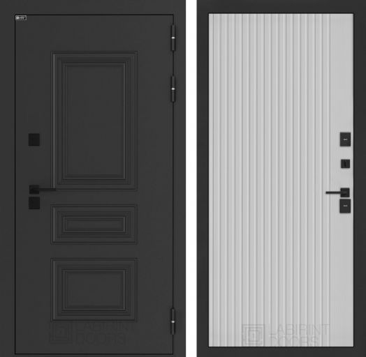 Входная дверь Лабиринт Аляска Лайт - 29 Белый софт рельеф с терморазрывом