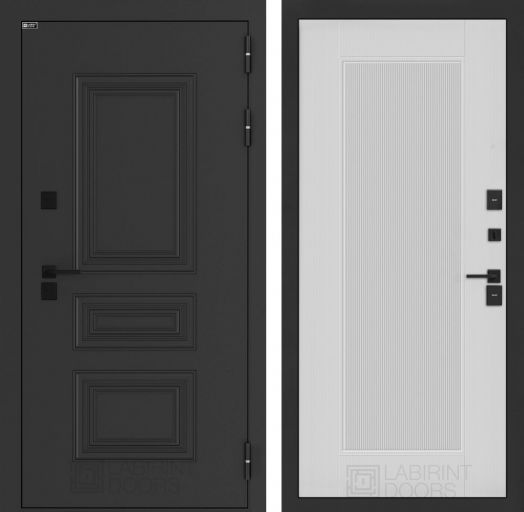 Входная дверь Лабиринт Аляска Лайт - 30 Белый софт рельеф с терморазрывом