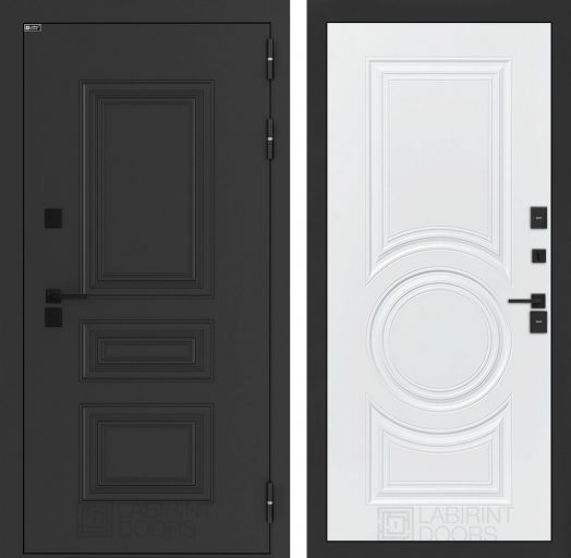 Входная дверь Лабиринт Аляска Лайт - 23 Белый софт с терморазрывом
