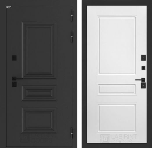 Входная дверь Лабиринт Аляска Лайт - 03 Белый софт с терморазрывом