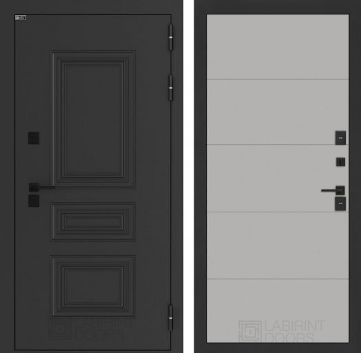 Входная дверь Лабиринт Аляска Лайт - 13 Грей софт с терморазрывом