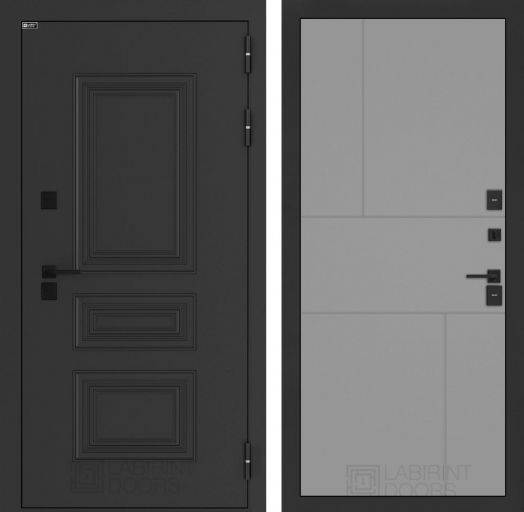Входная дверь Лабиринт Аляска Лайт - 21 Грей софт с терморазрывом