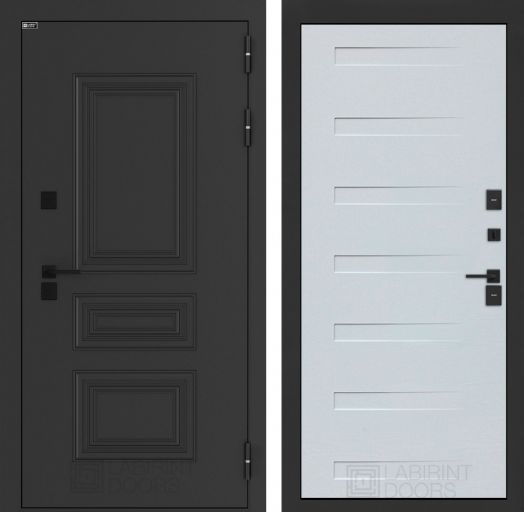 Входная дверь Лабиринт Аляска Лайт - 14 Дуб кантри белый горизонтальный с терморазрывом