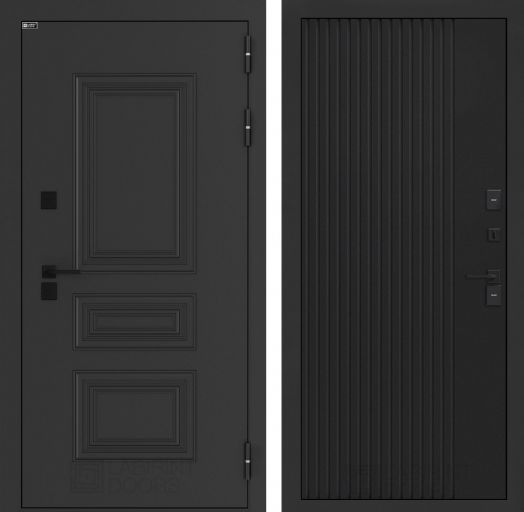 Входная дверь Лабиринт Аляска Лайт - 29 Черный кварц с терморазрывом