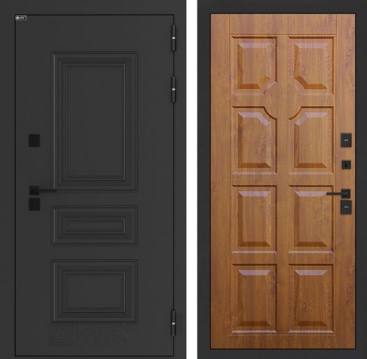 Входная дверь Лабиринт Аляска Лайт - 17 Винорит Золотой дуб с терморазрывом