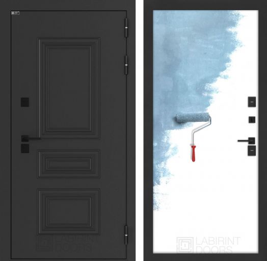 Входная дверь Лабиринт Аляска Лайт - 28 Грунт под покраску с терморазрывом