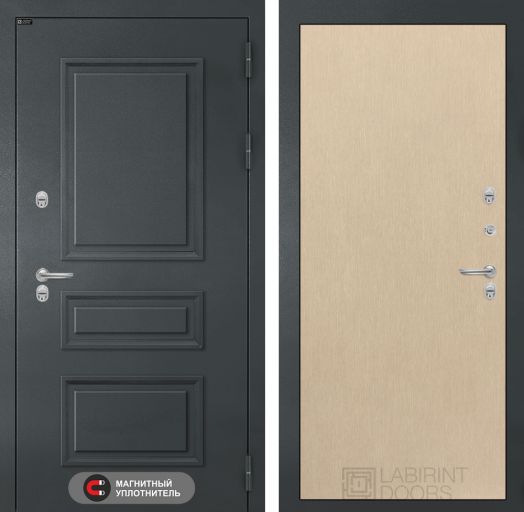 Входная дверь Лабиринт ATLANTIC - 05 Венге светлый с терморазрывом