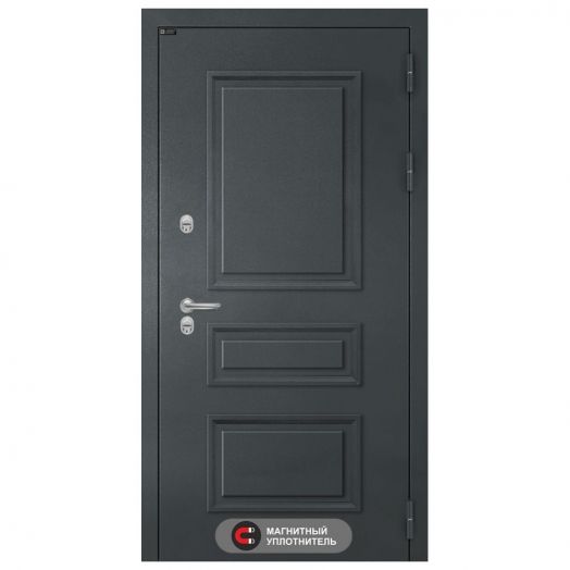Входная дверь Лабиринт ATLANTIC - 30 Серый софт рельеф с терморазрывом