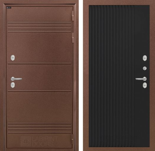 Входная дверь Лабиринт Термо Лайт - 29 Черный кварц с терморазрывом