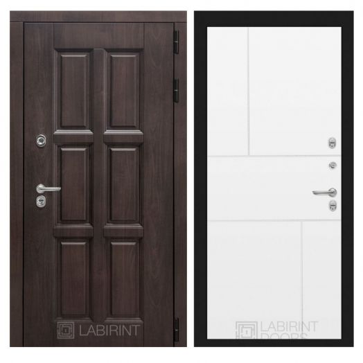 Входная дверь Лабиринт Лондон - 21 Белый софт с терморазрывом