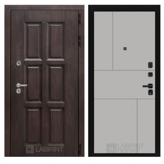 Входная дверь Лабиринт Лондон - 21 Грей софт с терморазрывом