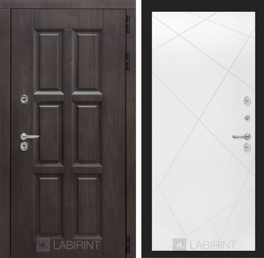 Входная дверь Лабиринт Лондон - 24 Белый софт с терморазрывом