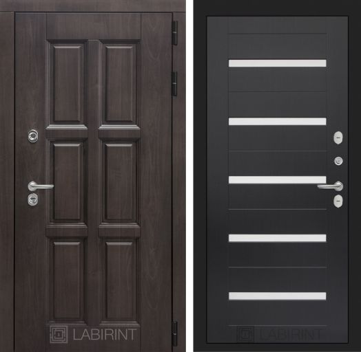 Входная дверь Лабиринт Лондон - 01 Венге, стекло белое с терморазрывом