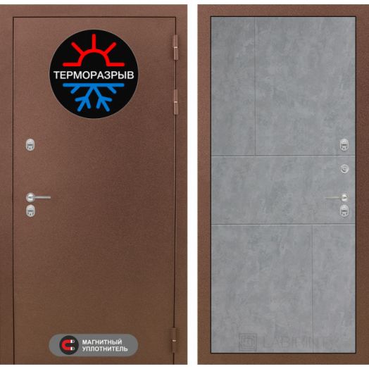 Входная дверь Лабиринт Термомагнит - 21 Светлый бетон с терморазрывом