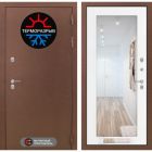 Входная дверь Лабиринт Термомагнит - 18 Зеркало Зеркало Белое дерево с терморазрывом