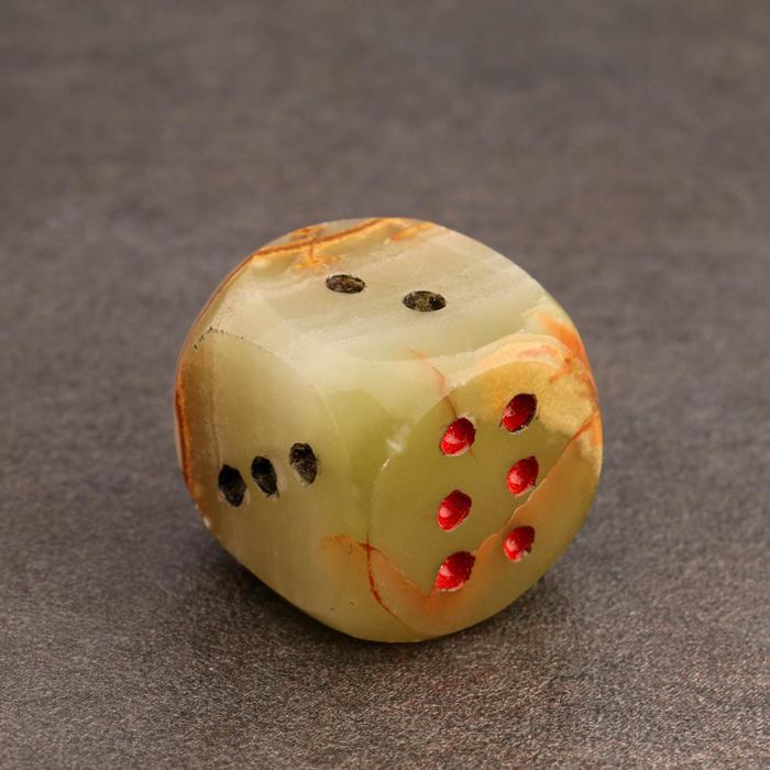 Кубик игральный (кость), 3 см, оникс