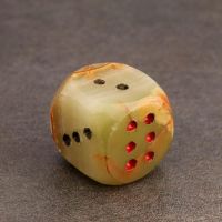 Кубик игральный (кость), 3 см, оникс