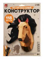 Коструктор полигональный «Голова лошади», 118 деталей, UNICON