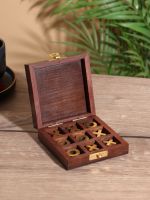 Настольная игра «Крестики-нолики», 10?10 см, дерево шишам, латунь