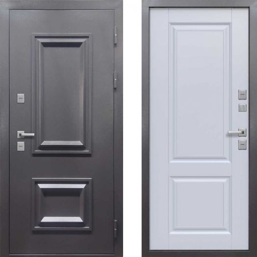 Входная дверь с терморазрывом Заводские ПроТермо с Багетом - Белый