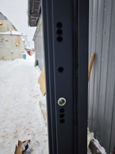 Входная дверь с терморазрывом и стеклопакетом Рекс 33 Искра серая - Белый