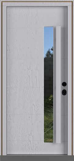 Входная дверь с терморазрывом и стеклопакетом Command Doors TERMO CRYSTAL - Альберо браш грей