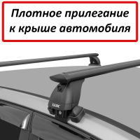 Багажник на крышу Honda Fit 4 (2020-...), Lux, черные крыловидные дуги