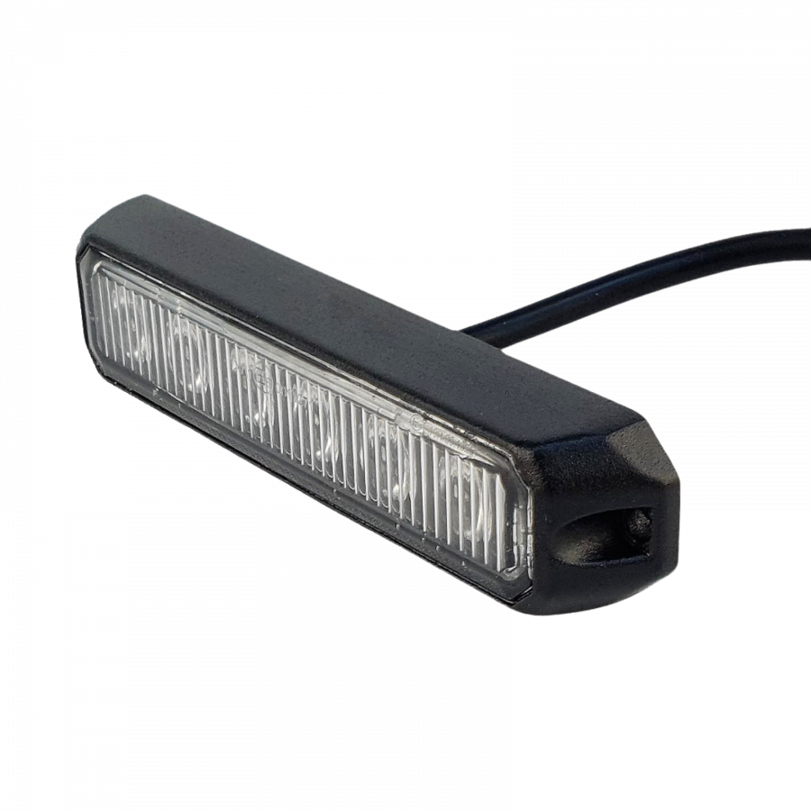 Фара-вспышка оранжевая светодиодная проблесковая 9.5 см ip67 12-24 вольт