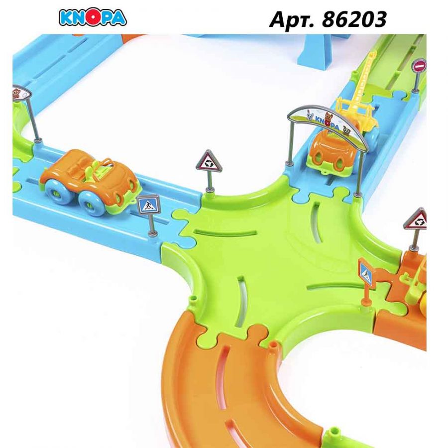 Игровой набор "Автодорога" 4,5 м с машинками КНОПА